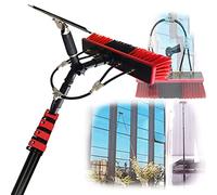 Solar Panel Cleaning Kit 20FT Water Fed Pole with Scraper & 30CM Brush Head Window Cleaning Brush Extended Reach for Efficient Photovoltaic Maintenance