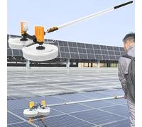 Solar Panel Cleaning Kit, 5-24 FT Telescopic Water Fed Pole, Water-Saving Design, Dual Brushes