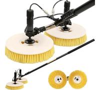 Solar Panel Cleaning Kit, Automatic Rotating Brush & Wand for Efficient Window and Roof Cleaning, Mains Electricity 5.5m/18ft