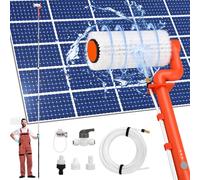 Solar Panel Cleaning Kit Electric Solar Panel Cleaner, 1.45-6.2m Telescopic Window Roof Cleaner Water Fed, Low Speed/High Speed Mode, Electric Rechargeable Solar Panel Cleaning Brush