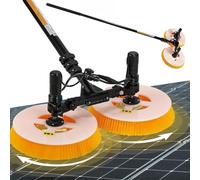 Solar Panel Cleaning Kit, Electric Water Fed Telescopic Pole Brush, 24ft/7.5m Extendable Rod, 65cm Wide Cleaning Head, Mains Powered