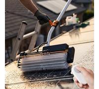 Solar Panel Cleaning Kit, Photovoltaic Panel Cleaning Pole Kit | 680rpm Motorized Brush For Stubborn Grime Bird Droppings Removal,360° Rotating Brush+3.5m Water Fed Pole, With Remote Control