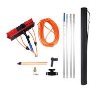 Solar Panel Cleaning Kit, Telescoping Water Pole for Exterior Window & Roof Maintenance, Efficient Cleaning Tool for Hard-to-Reach Areas & Solar Panels