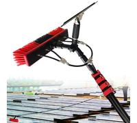 Solar Panel Cleaning Kit, Water Fed Poles, Solar Panel Cleaning Brush and Pole, Long Hose, Brush & Squeegee, Dusting Brush for Solar Panel High Window Roof Cleaning(20FT/6M)