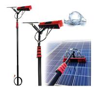 Solar Panel Cleaning Kit with Pole Rubber Broom & Dust Brush for Efficient Outdoor & Roof Maintenance - Ultimate Solar Care Solut