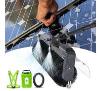 Solar Panel Cleaning Kit with Water Fed Pole, 3.5M/5.5M/7.5M Telescopic Pole, 10m Extension Hose, Battery, and Reflective Vest for Commercial Use