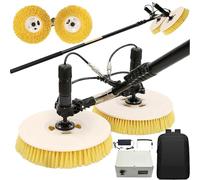 Solar Panel Cleaning KitElectric Rota Brush DualHead Water Brush for Solar Panels & Roofs Efficient Cleaning Rod for Optimal Performance & Shine