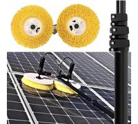 Solar Panel Cleaning KitElectric Solar Panel Cleaner with Dual Brush Heads Low Water Compt for Efficient Photovoltaic Panel Cleaning