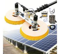 Solar Panel Cleaning Machine, Features Automatic Twin Brush Rotation and Adjustable Telescoping Rod, Operates on Both Grid Power and Lithium Battery for Versatile Use(4m,Mains Electricity)