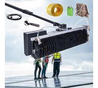 Solar Panel Cleaning Robot, 3.5-7.5m Telescopic Pole Roller PV Panel Washing Cleaning Device, Wet and Dry Use