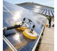 Solar Panel Cleaning Robot, Mains Powered Brush for Photovoltaic Panels, 3.5m Reach, Remote Control