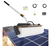 Solar Panel Cleaning Roller Brush, 360° Adjustable Angle Water Fed Cleaning Pole Kit, 24.6 Ft Electric PV Panel Cleaning Rolling Brush, Water Wash Or Dry Brushing, Max Speed 700 RPM,Rechargeable