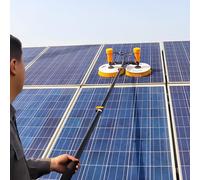 Solar Panel Cleaning Tool, Double Head Automatic with Lithium Battery, for Large Power Plants