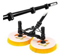 Solar Panel Cleaning Tool Kit - 25ft Water Fed Pole with Dual Head Electric Brush for Efficient Cleaning of Solar Panels and Windows