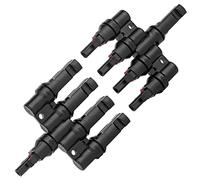Solar Panel Connector 4 Way Branch MMMF/FFFM - DIY Mount Tool Solar Parallel Connector in Pair - 4 to 1 Solar Cable Connectors for Connection Between Solar Panels