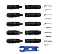 Solar Panel Connector, 5 Pairs of Solar Plugs/Female Connector for Solar Panel Systems Solar Panel Adaptor