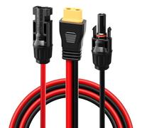 Solar Panel Connector to XT60 Adapter Cable 1 Meter 12AWG,MC4 to XT60 Extension Cable for Solar Panel Power, Waterproof Cable, Compatible with Portable Generators and Charging Stations