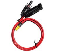 Solar Panel Connector to XT60 Extension Cable 12AWG, Solar Adapter Male Female to XT60 Input Port for Portable Power Station & Solar Generator (2FT)