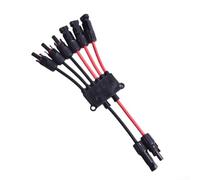 Solar Panel Connector, Y Branch Parallel Adapter Cable, Tool-Free Splitter for 3-4 Panels, IP67 Waterproof Photovoltaic Junction(6 in 2 out)