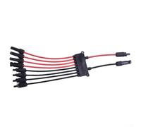 Solar Panel Connector, Y Branch Parallel Adapter Cable, Tool-Free Splitter for 3-4 Panels, IP67 Waterproof Photovoltaic Junction(8 in 2 out)