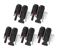 Solar Panel Connectors - Durable Solar Cable Connectors, Easy-to-Use Solar Panel Connector, 5 Pairs, IP67 Waterproof, 1000V DC, Sudoo