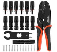 Solar Panel Connectors with Wire Crimper, Solar Crimping Tools 2.5-10mm²/AWG13-8 Waterproof Solar Connectors Wrench Male&Female Solar Connectors Wire Crimping Tool for Electrical Wiring Repair