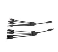 Solar Panel Connectors Y Branch Parallel Adapter Cable Wire Plug Tool Kit UV Proof High Current Carrying Capacity for Solar Power Generation System PPO Material 2 Pack