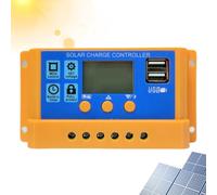Solar Panel Controller, Panel Charge Controller, 30A PWM Solar Charge Controller with Dual USB Ports | Multiple Control Mode Battery Panel Controller