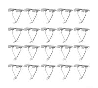 Solar Panel Drain Clips Pack of 20 with Dual Rib Design, Zinc Alloy Die Cast, Anti Fall Features and Spacious Interior to Maintain Smooth Drainage in PV Modules (35mm)