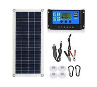 Solar Panel Dual 12v/5v USB With Controller Waterproof Cells Poly For Car Yacht RV Battery Charger Ideal Output(30W-Panel Kit-30A)