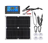 Solar Panel Dual 12v/5v USB with Controller Waterproof Cells Poly for Car Yacht RV Battery Charger Providing Efficient Reliable Energy(80W-Panel Kit-60A)