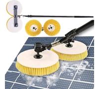 Solar Panel Electric Cleaning Tool with Extendable Pole for Efficient Water Fed Cleaning