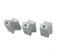 Solar Panel End Clamp 10pcs Aluminium PV Fixing Clip for 30-45mm Module Edge Secure Rooftop Mounting System Silver Tone(35mm)