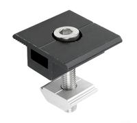 Solar Panel End Clamp 30mm/35mm, Aluminum Z Brackets for Solar Panels Solar Mounting Brackets Kit with Nuts Bolts for Solar Panel Pv Mounting System Install Accessories(35MM Medium clamp)