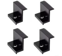 Solar Panel End Clamp 4pcs Black Anodised Aluminium Bracket for 30-45mm Thickness - Rooftop Solar System Holder(40mm)