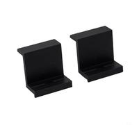 Solar Panel End Clamp 4pcs Black Anodised Aluminium Bracket for 30-45mm Thickness - Rooftop Solar System Holder(35mm)