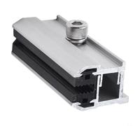 Solar Panel End Clamp Aluminium Adjustable Z Bracket for 6-10mm Thin Film Modules on Metal Roof Rails(1pc)