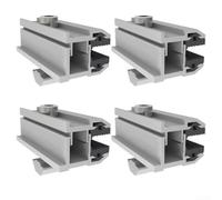 Solar Panel End Clamp Aluminium Adjustable Z Bracket for 6-10mm Thin Film Modules on Metal Roof Rails(4pcs)
