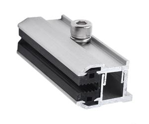 Solar Panel End Clamp Aluminium Adjustable Z Bracket for 6-10mm Thin Film Modules on Metal Roof Rails(1pc)