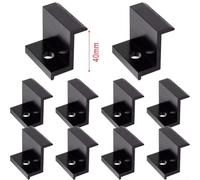 Solar Panel End Clamp Set 10 Pcs Aluminum Alloy Pv Mounting Brackets Black Finish Fits Frame Heights 30mm 32mm 35mm 40mm Long Lasting Resistant (40mm)