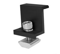 Solar Panel End Clamps 4Pcs Aluminum Alloy for PV Mounting Systems Compatible with Panel Thickness 30mm to 45mm and Frame Heights 30 40mm (30mm)