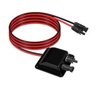 Solar Panel Extension Cable - 2m 10AWG Wire with Connector, Entry Gland Adapter for Efficient Photovoltaic System Setup