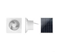 Solar Panel Extractor Ventilation Fan, Solar Powered Exhaust Fan, Solar 12V Air Vent for Bathroom Fan Energy-saving Exhaust Air Blower(8 inch)