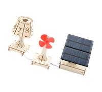 Solar Panel Fan Experiment Set Wooden Teaching Aid with Station Module and Hands on Assembly for Guided Family Activities At Home Use Solar Model Set Renewable Energy Project Wooden Circuit Model