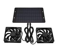 Solar Panel Fan Kit 10 W 12 V Solar Panel Powered Dual Fan Waterproof Solar Powered Fan Multifunctional Solar Extractor Fan for Greenhouses Sheds Pet Houses