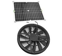 Solar Panel Fan Kit, 100W 12V 2A Solar Powered Greenhouse Fan with Solar Panel, Waterproof Round Ventilation Case Solar Exhaust Fan for Household Chicken Coop Greenhouse Shed
