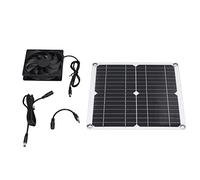 Solar Panel Fan Kit 12W USB Solar Powered Fan with High Efficiency for Greenhouses Sheds Pet Houses Mobile Phone Charging Monocrystalline Silicon 28x28cm