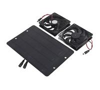 Solar Panel Fan Kit, 15W Dual Air Extractor Ventilation | Monocrystalline ABS Exhaust Fan, 6V 800mA, For Chicken Coops Sheds