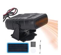 Solar Panel Fan Kit - Portable Car Heater | Solar Panel Greenhouse Heater Kit | 30W Waterproof Solar Powered Ventilation Exhaust Fan for Small Chicken Coops, Greenhouses, Sheds, Pet Houses