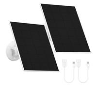 Solar Panel for eufy Camera, 5V 5W Solar Panel for eufyCam 2/2 Pro/2C/2C Pro/3/3C/E/E20/E40/L20/L40/S330, SoloCam E20/E40/S230/Spotlight, IP65 Solar Module Charger for eufy with Micro USB (Pack of 2)